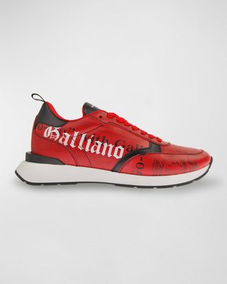 John Galliano Men & apos;s Gazette Logo Runner Sneakers