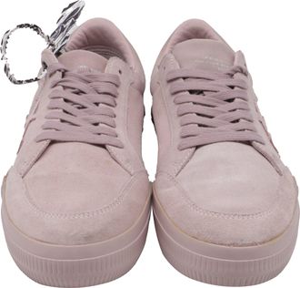 Off-white Vulcanized Low Sneakers in Pink Suede