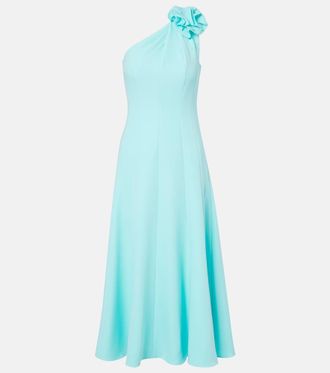 Roland Mouret Floral-appliqu&eacute; one-shoulder cocktail dress