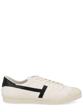 Tom Ford Off-White Jarvis Zigzag Stripe Leather Sneakers