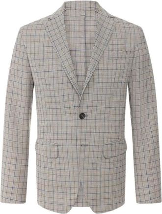 Dsquared2 Geruite Blazerjas - Heren - Business blazers - Bruin - XS - Wol - Kostuums
