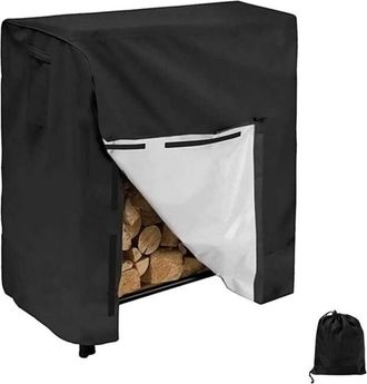 OEM Estante Para Le&ntilde;a Con Tapa, Soporte Para Le&ntilde;a De Gran Capacidad Para Chimenea Exterior Con Tapa Impermeable De Oxford 420d, Almacenamiento De Le&ntilde;a, 22