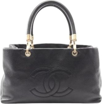 Chanel Pre-owned Vintage Handtas - Dames - Vintage Handtas - Zwart - ONE Size - Leer - Vintage
