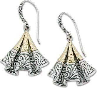 Samuel B. Sterling Silver & 18K Gold Fan Drop Earrings in Silver And Gold at Nordstrom Rack