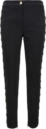 Elisabetta Franchi Slim-fit broek - Dames - Slim Fit Broeken - Zwart - L - Katoen - Broeken