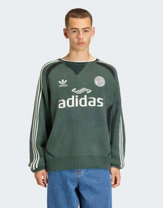 adidas Originals Adicolor Blokecore - Maglione unisex verde minerale
