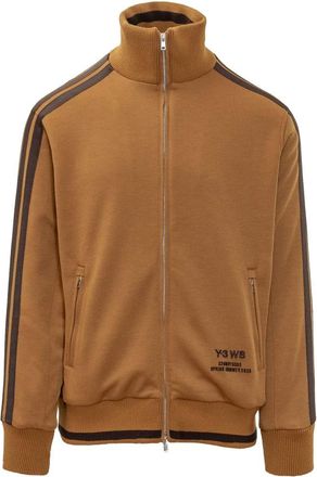 Yohji Yamamoto Track Top - Heren - Vesten met rits - Bruin - M - Polyester - Hoodies & sweatvesten