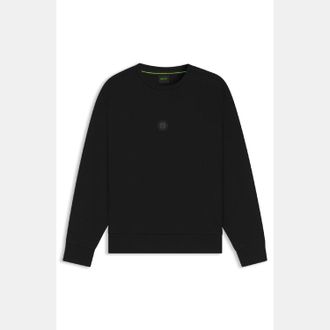HUGO BOSS Heren Boss CN Future katoenmix sweatshirt in zwart