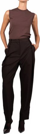 Parentezi Olympia Straight Leg Trousers In Chocolate