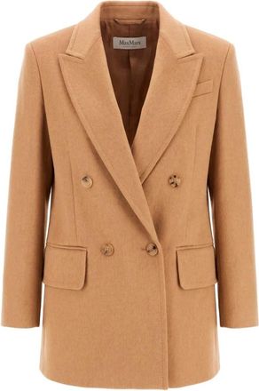 Max Mara Olimpia Blazer - Dames - Blazers - Bruin - S - Leer - Jassen