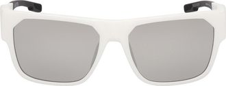 adidas 57mm Navigator Sunglasses in White /Smoke Mirror at Nordstrom