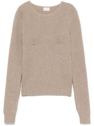 Magda Butrym ribbed sweater - women - Cashmere - 38 - Neutrals