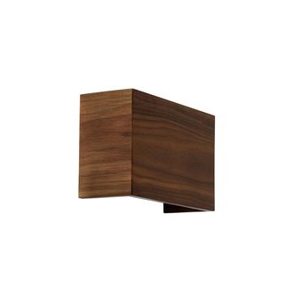 QAZQA R&uacute;stico L&aacute;mpara De Pared Inteligente Madera Nogal 24cm Con Wifi G9 - Otan Rectangular Adecuado Para Led Max. 2 X 2.5 Watt - Qazqa