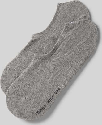 Tommy Hilfiger Sneakersocken mit Label-Detail im 2er-Pack in Mittelgrau Melange, Gr&ouml;&szlig;e 39/42