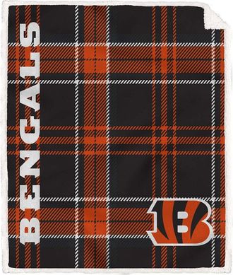 Pegasus Sports Cincinnati Bengals Nfl Team Classic Plaid Sherpa Throw
