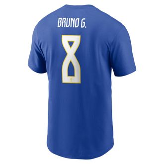 Nike Jordan Bruno Guimar&atilde;es Brazil Nike Mens Soccer T-Shirt in Blue | M11332P378FNGU-RYL