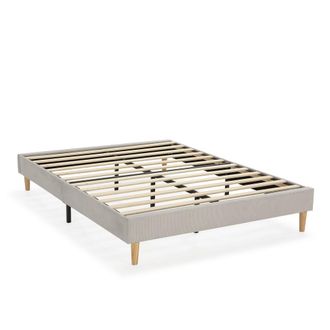 HOMN Base tapizada 140x200 cm color gris