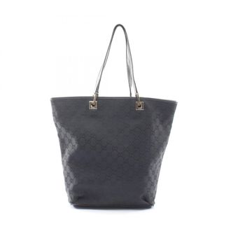 Gucci Black Canvas Leather Handbag Tote Bag (Pre-Owned)