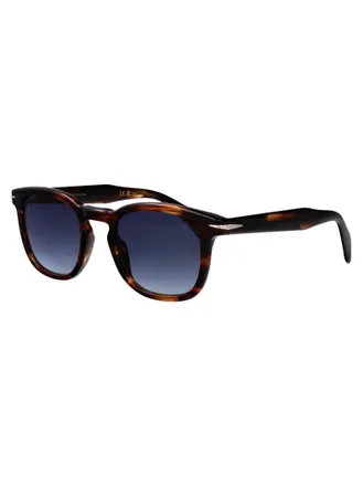 Eyewear by David Beckham Mens Sunglasses Db 1221-S Brown Horn Acetate