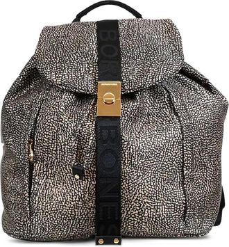 Borbonese Classic backpack - women - Polyester/Polyester/Calf Leather - One Size - Neutrals