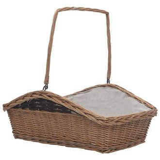 vidaXL Cesta Para Le&ntilde;a Con Asas Sauce Marr&oacute;n 61,5x46,5x58 Cm Vidaxl