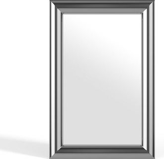 Vente-Unique Espejo mural rectangular met&aacute;lico - An. 80 x Alt. 120 cm - Cromado - BORAYA