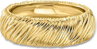 Ross-Simons 14kt Yellow Gold-Plated Textured Bangle Bracelet