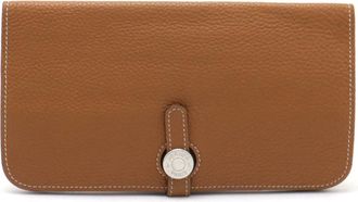 Hermès Camel Leather Long Wallet (Bi-Fold) (Pre-Owned)
