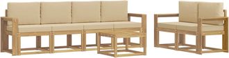 vidaXL Conjunto De Sof&aacute;s De Exterior 7 Uds. Y Beige Vidaxl