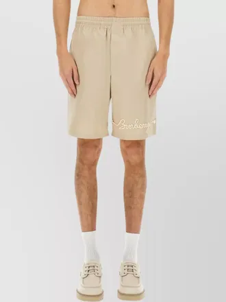 Burberry logo-print cotton chino shorts