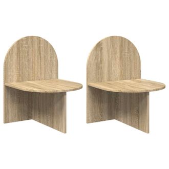 vidaXL Mesita De Noche 2 Pcs Roble Sonoma 48 X 49 X 65 Cm Vidaxl