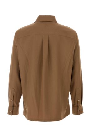 Fendi Fs1329au60 F0qe1 Tobacco Exterior: Virgin Wool Camicie Shirt