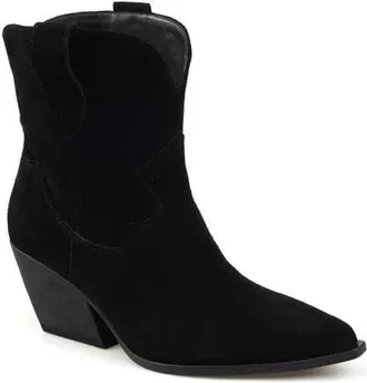 Zigi Soho Victoryy Pointed Toe Western Boot in Black Suede at Nordstrom, Size 11