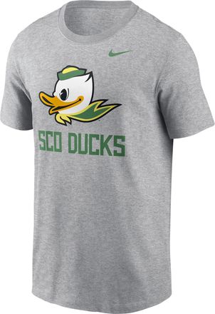Nike Oregon Primetime Logo Mantra Nike Mens College T-Shirt in Grey | N19906GUON-TZL