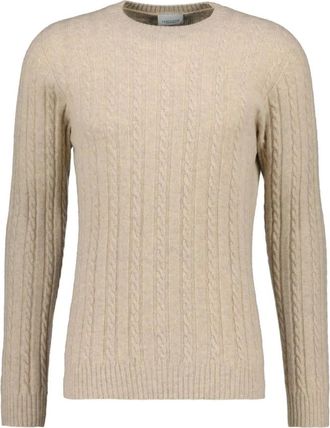 Profuomo Ronde hals gebreid - Heren - Truien - Beige - Maat: M