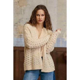 La petite &eacute;toile Gebreid ajour vest, MILENE