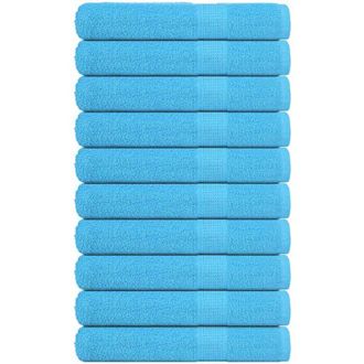 vidaXL Asciugamani 10 pz Turchesi 100x200 cm 360 g/m&sup2; 100% Cotone - Vidaxl