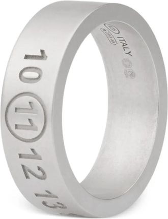Maison Margiela Number Reference Ring 6-5 mm - Heren - Ringen - Grijs - 45 MM - Accessoires