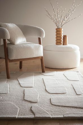 ORIGINS Sculptured Stone Oatmeal in Beige | Size: 200 cm x 290 cm
