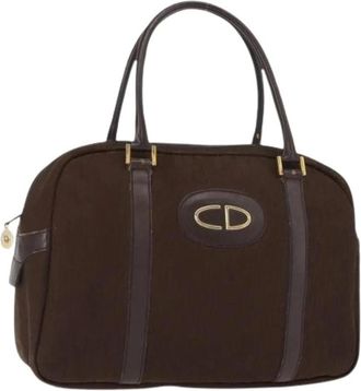 Dior Pre-owned Trotter Canvas Handtas - Dames - Vintage Handtas - Bruin - ONE Size - Leer - Vintage