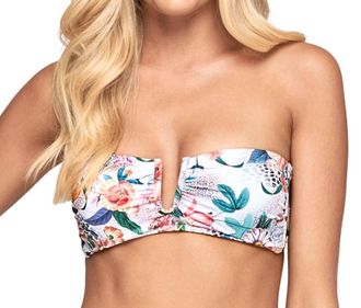 Jets By Jessika Allen Gypsy Underwire Bandeau Bikini Top In Femme Floral