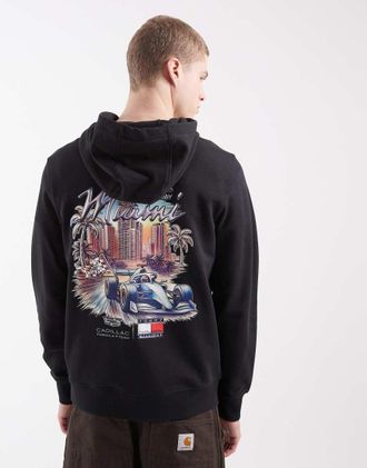 Tommy Hilfiger x Cadillac F1 - Miami - Felpa con cappuccio nera-Nero