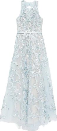 Saiid Kobeisy Embroidered Tulle Long Dress