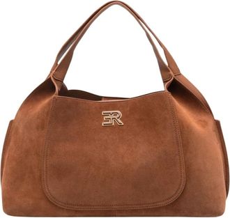 Ermanno Scervino Bowling Bag - Dames - Schoudertassen - Bruin - ONE Size - Leer - Tassen
