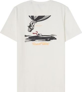 Robert Talbott Stretch Jersey Graphic Dean Tee in White/race Car at Nordstrom, Size Xx-Large