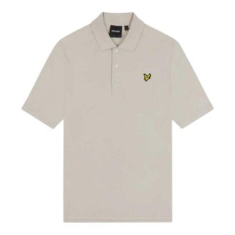 Lyle & Scott Heren Effen Logo Polo T-shirt (Cove)
