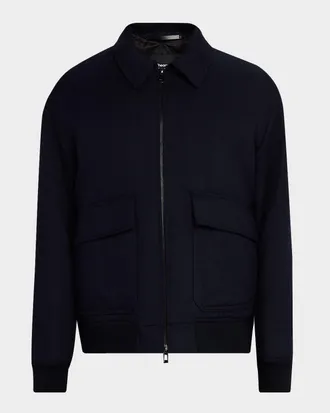 Theory Men & apos;s Modern Aviator Jacket in Dapper Wool