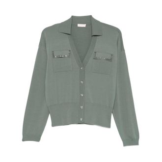 Liu Jo Cardigan - female - Liu Jo - Cardigans - Green - XS - Knitwear