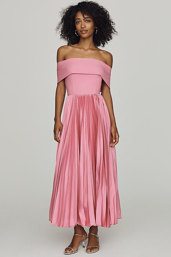 hutch corene strapless floral tulle a-line midi dress from $398.00 Color:Nude/Ivory/Silver