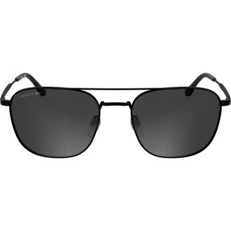 Lacoste Monogram 55mm Navigator Sunglasses in Matte Black at Nordstrom Rack